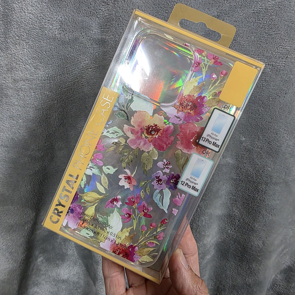 Floral Crystal Phone Case for iPhone 13 Pro Max or 12 Pro Max